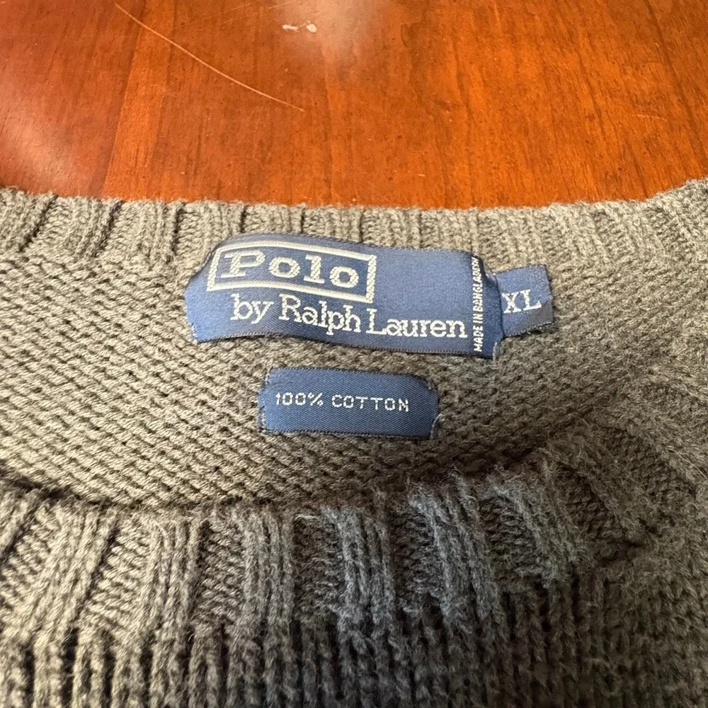 Polo Ralph Lauren Cotton Crewneck Sweater Gray XL